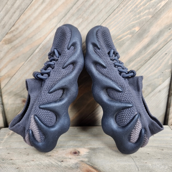 Yeezy 450 Dark Slate 2021 Kids Athletic Shoes Size 9K Dark Gray Black GY5370. - Picture 6 of 9